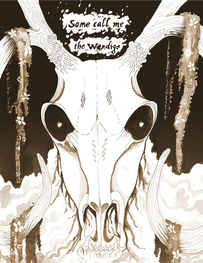 Story from the perspective of the colonized version of a w-ndigo, lamenting the theft and warping of native spirituality.